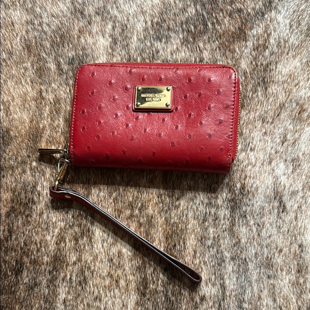 Michael Kors Red Wristlet Wallet